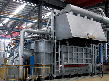 فرن صهر الألمنيوم القابل للإمالة