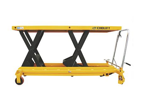 رافعة مقصية أفقية ذات عجلات، سيزر لفت  Hydraulic Horizontal Double Scissor Lift Table
