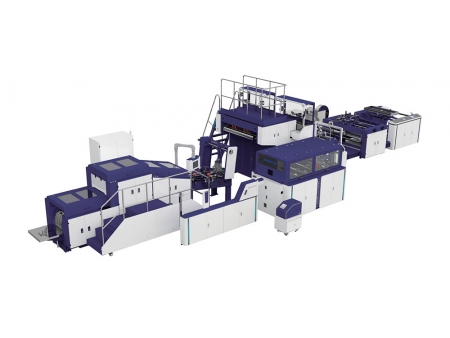 ماكينة تصنيع الأكياس الورقية الآلية ذات الغطاء والمقابض المفتولة والمسطحة Automatic Paper Bag Making Machine with Flap and Twisted/ Flat Handles ماكينة تصنيع الأكياس الورقية الآلية ذات الغطاء والمقابض المفتولة والمسطحة Automatic Paper Bag Making Machine with Flap and Twisted/ Flat Handles